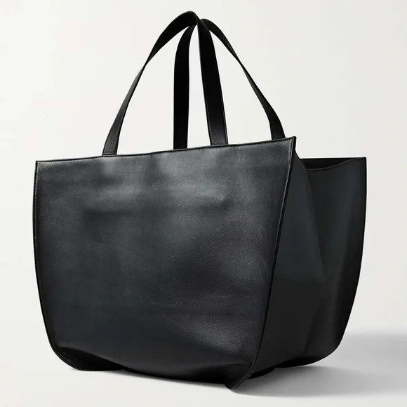 The Row Graham Leather Tote in Black - Picture 2 of 11